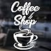 Tazza di caffè da asporto adesivo in vinile Caffè Negozi Lettering finestra decorazione di arte segno parete