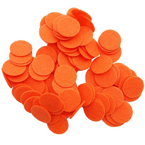 Playfully Ever After 1.5 Inch Orange 94pc Stiff Felt Circles