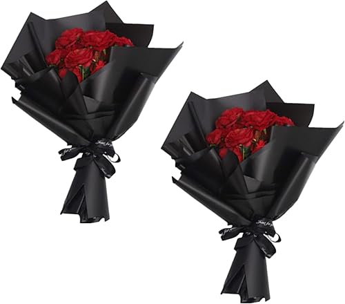 Miniatura 6 de 20 hojas de papel de regalo floral de flores, impermeable, grueso, para ramo de floristería, papel de embalaje de 23.6 x 23.6 pulgadas, regalos de