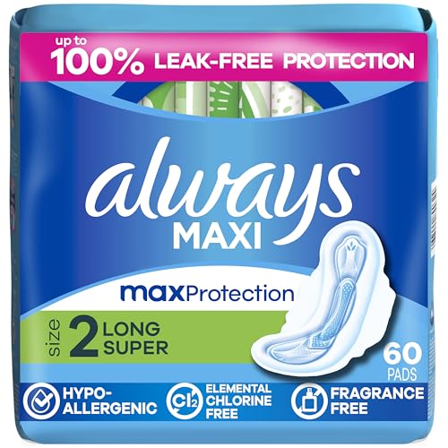 Always Maxi Feminine Pads with Wings for Women...