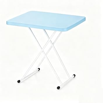 Fold Up Tables Three-position Height Adjustment Card Table Portable Camping Table Garden PatioBlue
