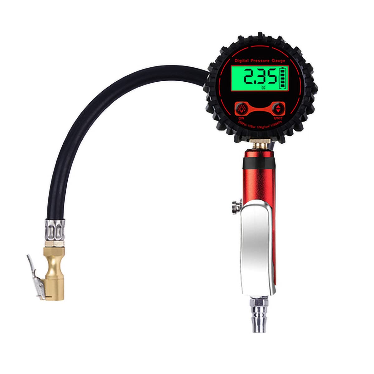 Tyre Pressure Gauge, Tire 250 PSI Heavy Duty Pressure Tester Tool Deflator with LED Lighting