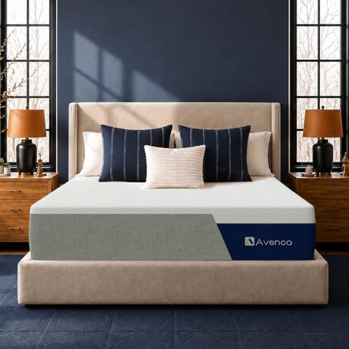 Image of Avenco Full Size Mattress 10 Inch, Luxury Green Tea Gel Memory Foam Mattress Full for Breathable Cool Rest, Tri-Layer Support Medium Firm Mattresses in a Box for Contouring Comfort & Pressure Relief