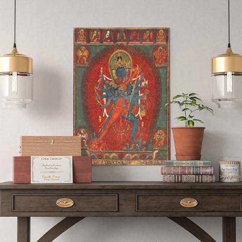 Tableau Vajravarahi Toile Décorative Haute Définition Style Bouddhiste Sacré - 5