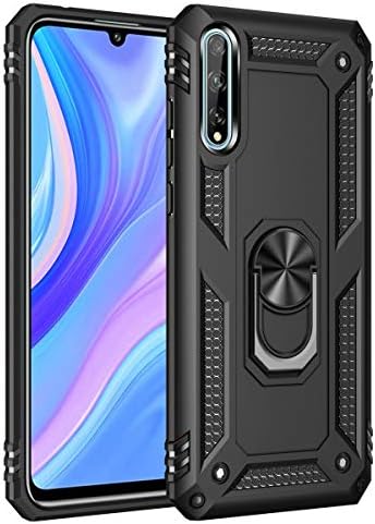 Case for Huawei Y8p Case Cover ,360 Degree Rotating Ring Holder Kickstand Case for Huawei Y8p 2020 AQM-L01A AQM-L21 AQM-L21A / P Smart S AQM-LX1 / Enjoy 10S AQM-AL00 AQM-TL00 Case Cover Black