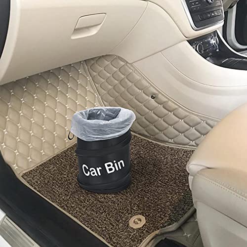 URAQT Auto Mülleimer, 2 Stück Wasserdicht Mülleimer Auto mit 2 Stück Karabinerhaken Faltbare Autobüro Automülleinmer Auto Mülleimer Klein Hängende Aufbewahrungsbox