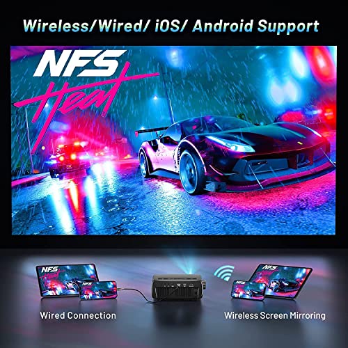 image for Projector, CLOKOWE 10000L 1080P HD 5G WiFi Bluetooth Projector, Portab