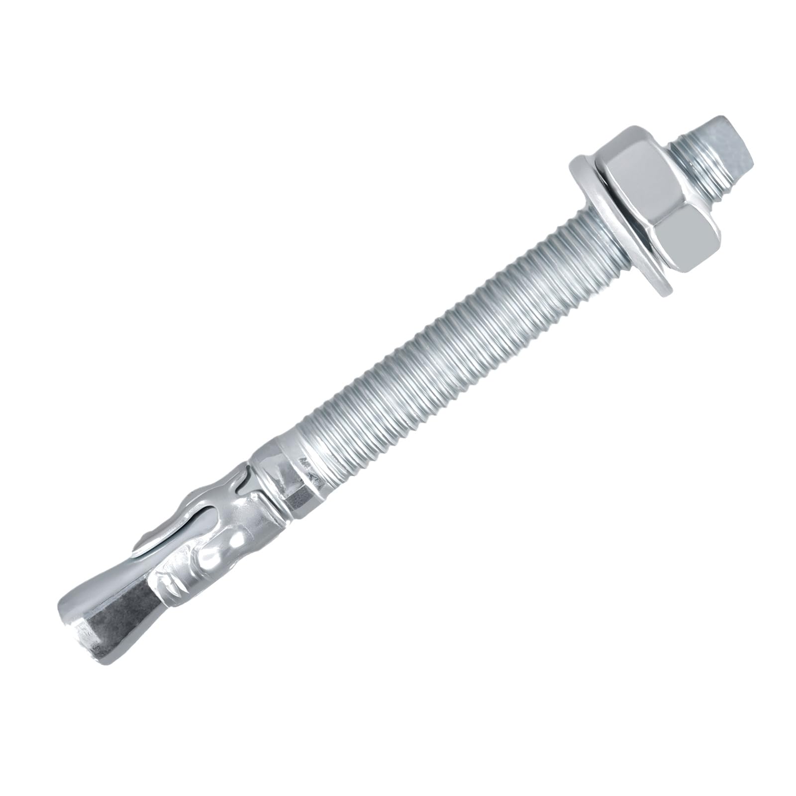Ancrage galvanisé pour charges lourdes M10 x 100 mm, boulons d'ancrage M10, chevilles pour charges lourdes pour béton et maçonnerie, charges lourdes et montage industriel