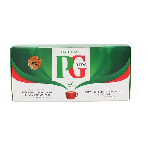 PG Tips Té negro sin pirámide, 40 bolsas por paquete, paquete de 6