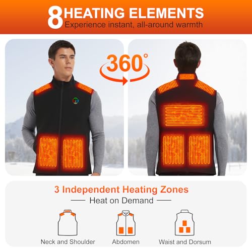Image of Heated Vest For Men with Battery Pack, Electric Heated Jacket