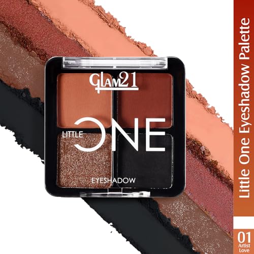 Image of Glam21 Little One 4-in-1 Eyeshadow Palette-Artist Love,3.5gm & Color Match BB Foundation -Light Natural,46gm|Pigmented, Long-Lasting Eyeshadows|Non-Cakey BB Cream, Blemish-Free Glow|Combo Pack Of 2