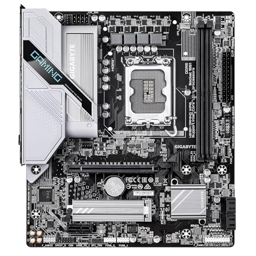 Image of GIGABYTE H810M Gaming WIFI6 Intel Core Ultra (Series 2) LGA 1851 Motherboard, mATX, DDR5, 1x M.2, PCIe 5.0, USB-C, WIFI6, 2.5GbE LAN, EZ-Latch