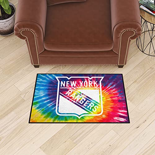 NEw York Rangers tie dye Rug