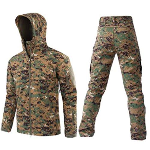 Suenkds Tactical Jackets Men Hunting Clothes Coats Camouflage Soft Shell Military Jacket Jungle Digital S