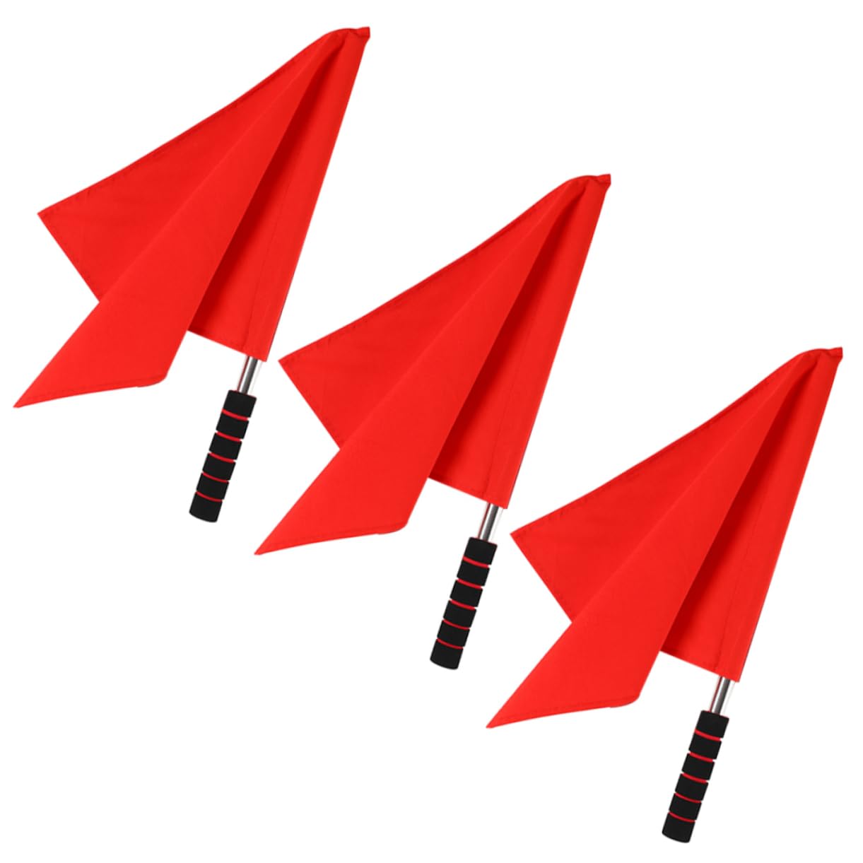 TOYANDONA 4 Ensembles Drapeaux Drapeaux De Main Pour Arbitre Avertissement Accessoires Pour Événements Compétitions 3 Pièces * 4