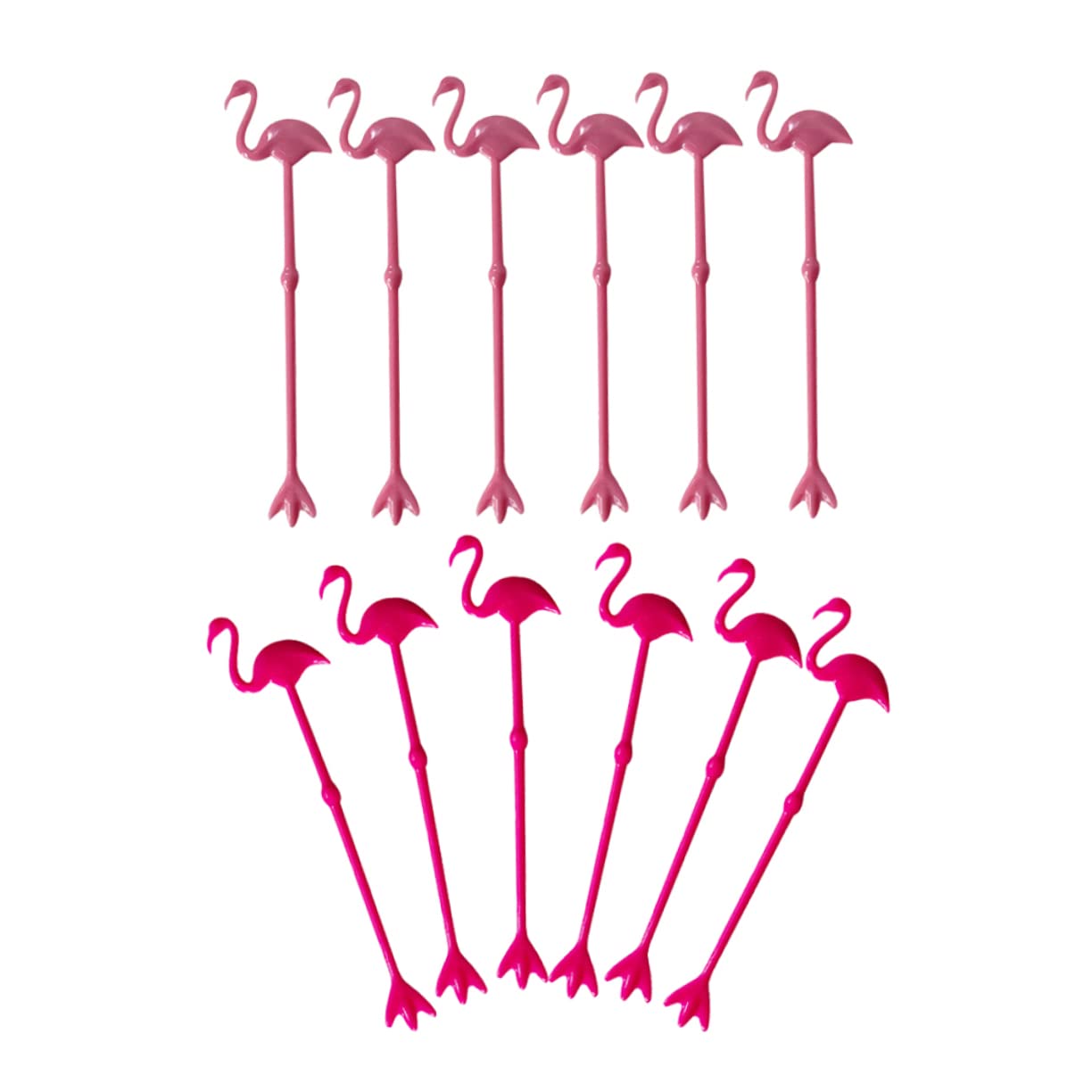 NAMOARLY 12pcs Flamingo Swizzle Sticks Plastic Stirrer Drink Muddler Stir Rods Ideal for Barbecues and Pool Parties
