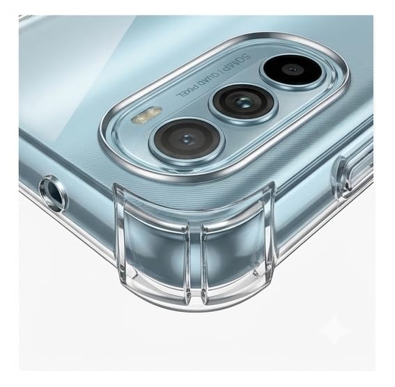 Image of Skyro Compatible with Moto G52 /G82 5G Back Case Cover | Flexible Silicon Bumper Case with Camera Protection