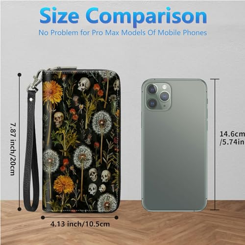 Image of Womens Wallet PU Leather Wristlet Wallets for Women, Large Capacity Lady Fashion Wallet Card Holder Zipper Wallet