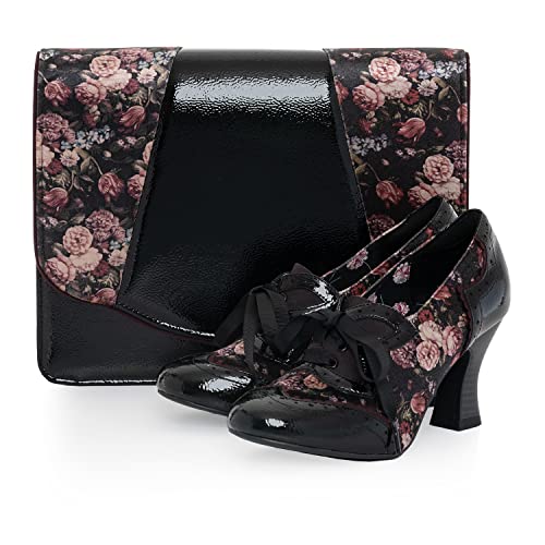 Bottes à lacets Daisy Ruby Shoo et sac Stanford assorti pour look rétro