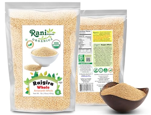 Rani Organic Rajgara Whole (Amaranth Whole) 16oz (1lb) 454g ~ All Natural | Vegan | Gluten Friendly | NON-GMO | Kosher | Indian Origin | USDA Organic Certified