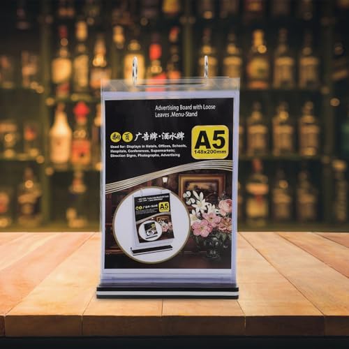 Porte-menu de bureau acrylique transparent pour optimiser l'espace table - 6
