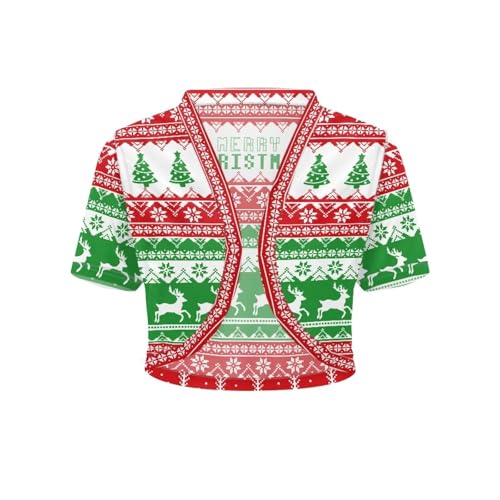 Image of Women's Shrug Short Sleeve Bolero Open Front Knit Party Tulle Cardigan Cropped Cardigan Shoulder Cover Up