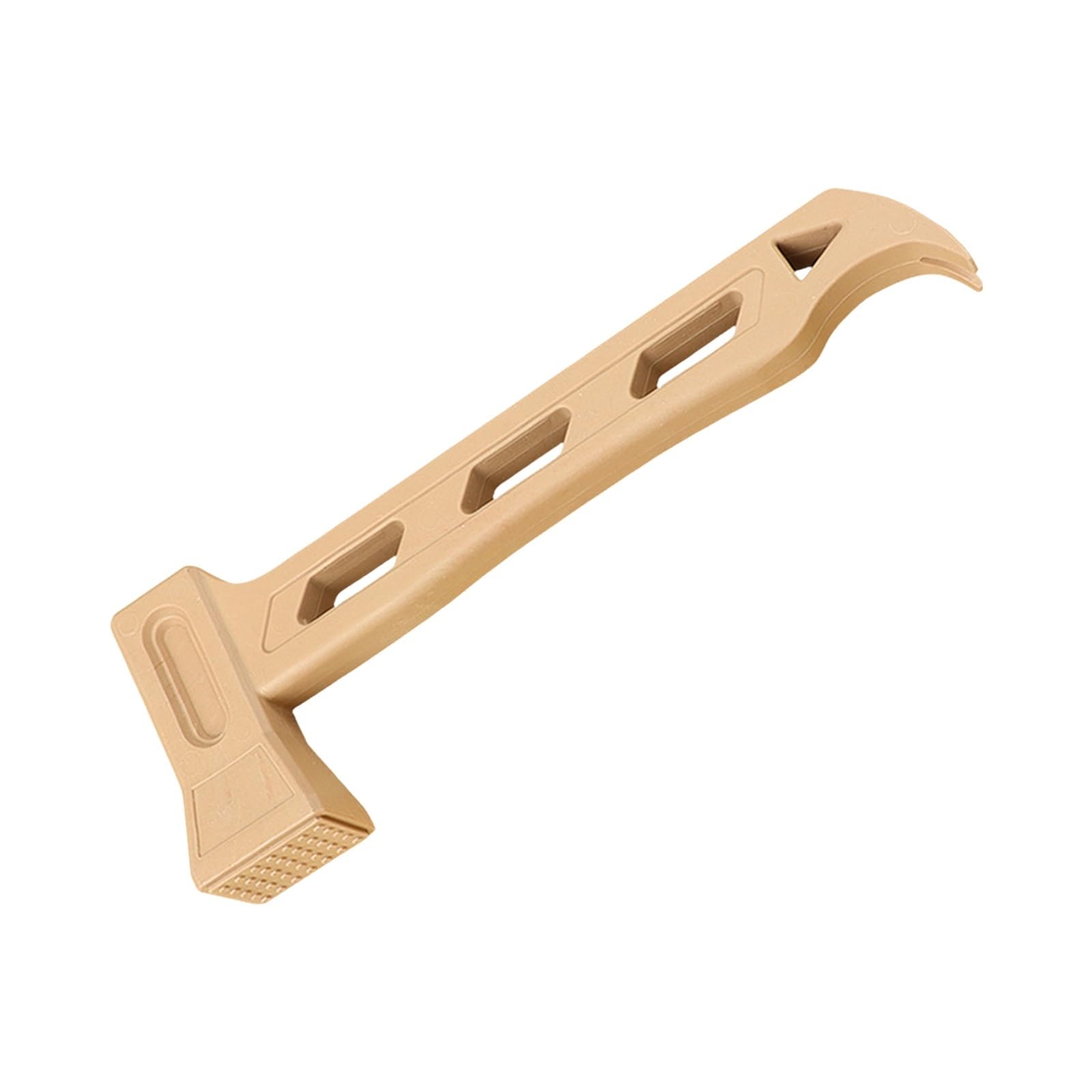 PE Camping Hammer with Stake Puller Hole Ultralight Portable Hammer Lightweight for Camping Stakes Tent Pegs Nail Spike Garden(A Khaki)