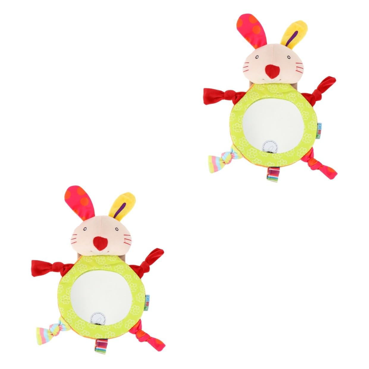 UPKOCH 2piezas Espejo Retrovisor Infantil Diseño De Conejo Espejo De Observación Para Asientos Traseros De Coche Seguridad Para Bebés Fácil Instalación Para Cuidado Del Niño