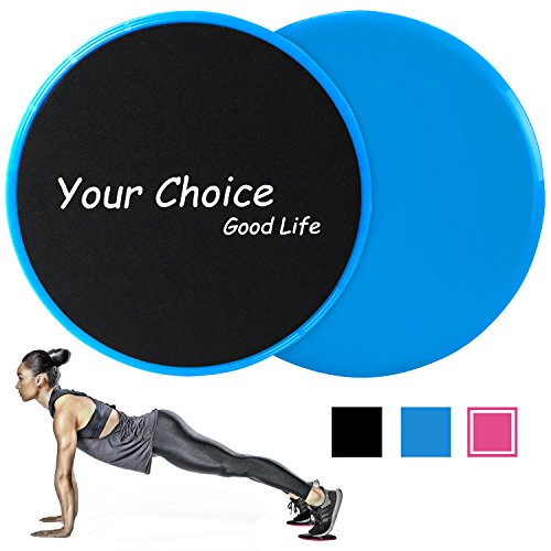 Your Choice Gliding Discs Sliders Fitness Core for Total Body Compact for Travel or Home Ab Workout, Color Blue Set of 2