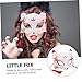Yardenfun Japanese Fox Shaped Halloween Party Mask Half Face Cosplay Accessory for Fancy Dress and Costume Events Unique Fashion Design for Men and Women