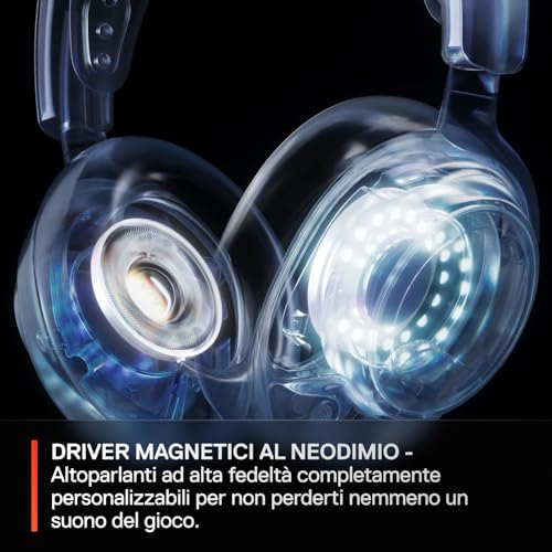 Arctis Nova 7X Cuffia da gaming multipiattaforma wireless - Driver magnetici al neodimio - 2.4GHz + Bluetooth mixabile - Batteria USB-C da 38 ore - Mic ClearCast Gen2 AI - PS5,PC,VR,Mobile - Cuffia gaming - Immagine 4