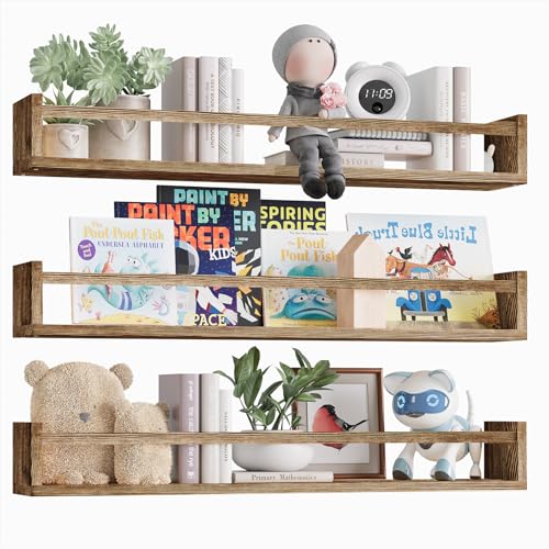 Fixwal Nursery Book Shelves for Kids Rooms, 23.6 Inch Floating