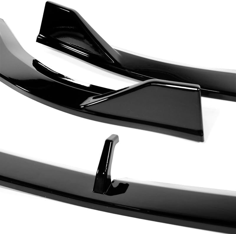 3pcs Front Bumper Lip Spoiler Body Kit Compatible with 2021-2024 Volkswagen VW Golf GTI MK 2022 2023 (Painted Black)