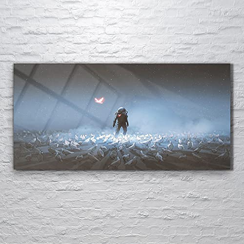 Tableau acrylique 120x60cm astronaute pour decoration murale salon - 2
