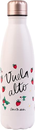 Grupo Erik Ana Marin Premium Metal Hot & Cold Bottle 16.9 fl oz - 17 oz | Botella de agua caliente y fría | Botella de agua de 16.9 fl oz | Botella