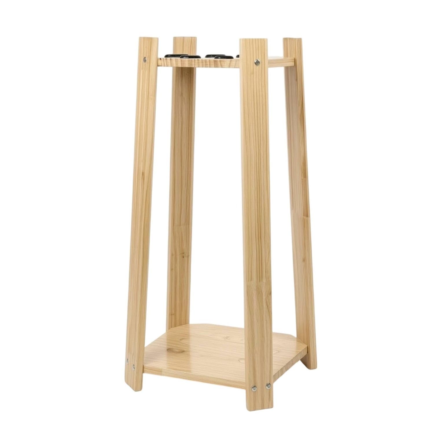 Wooden Billiard Cue Rack StandaloneStanding Pool Stick Holder Floor Stand Upright Pool Cue Holder Solid Hardwood for Game Room, Solid Wood Square-picture-31