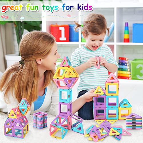 Magnetic Blocks Toys For 3 4 5 7 8+Year Old Boys Girls Upgrade Macaron Magnetic Tiles Set For Kids Age 3-5 Stem Creativity/Educational Building Blocks Toys For Toddlers Children Age 4-8 Birthday Gifts #TOP1