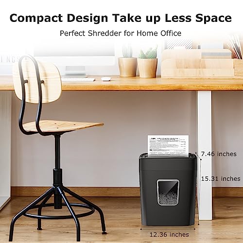 Bonsaii 8-Sheet Cross-Cut Paper Shredder for Home Office, P-4 Security, Shreds Credit Cards, Staples, Paper Clips, Overheat Protection, Easy Jam Clearance, 16L Bin (C261-C NEW) - Image 8