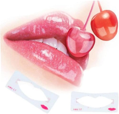 Miniatura 3 de 3 unids Lip Liner Stencils Lip Line Template Lip Styles Card Lip Cosmetic Make Up Model Tools