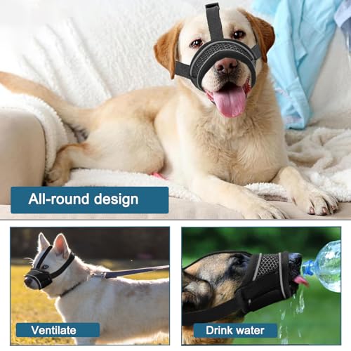 Dog Muzzle for Small Dog Muzzle with Adjustable Strap to Prevent Biting Barking and Chewing, Dog Mask (2pcs Size S and M) - Image 4