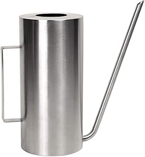 53oz/1500ml Vintage Watering Can Stainless Steel Bonsai Watering Pot with Long Spout, Metal Watering Jug for Indoor Outdoor House Garden Plants, Large Watering Can 1.5L, Sliver