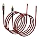 J&D RCA auf Lautsprecherdraht-Adapter, 2er Pack 20AWG 2 m, RCA Male Stecker zu freiem Drahtverbinder Adapter für Lautsprecherkabelreparaturen, kompatibel mit Verstärkern, AV-Receivern