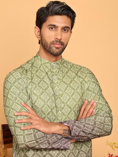 Image of Jompers Embroidered Cotton Kurta with Pyjama.