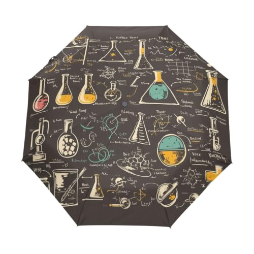 Parapluie vintage de chimie pliant automatique et coupe-vent pour plage