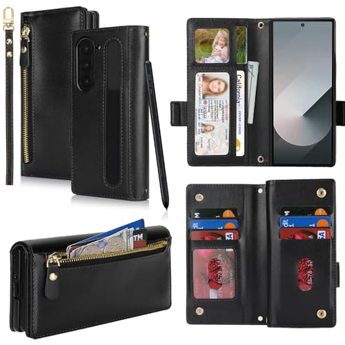 Coque Samsung Galaxy Z Fold6 SailorTech en design portefeuille noir chic
