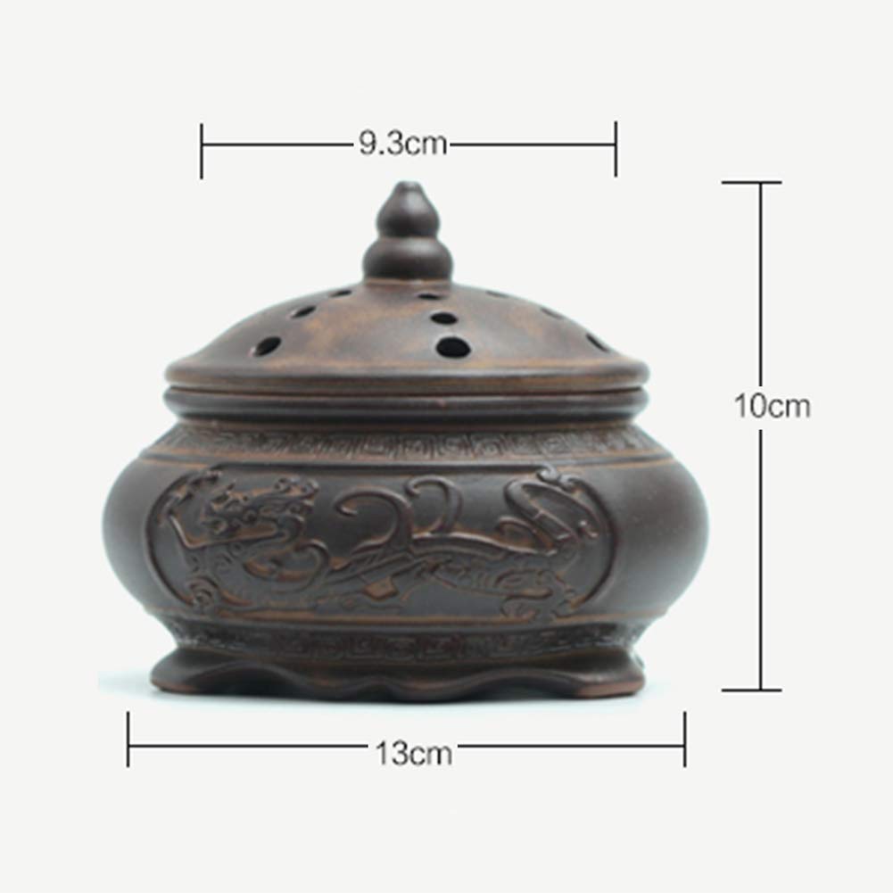 Porte-encens en céramique (Bâton/Cône/Bobine d'encens) Capteur de Cendres en céramique Plateau Bol Diffuseur de Parfum, Convient à Accueil Bureau Espace de méditation Beauté Le Yoga, Etc