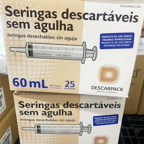 Seringa 60 Ml Bico Cateter C/25 Descarpack