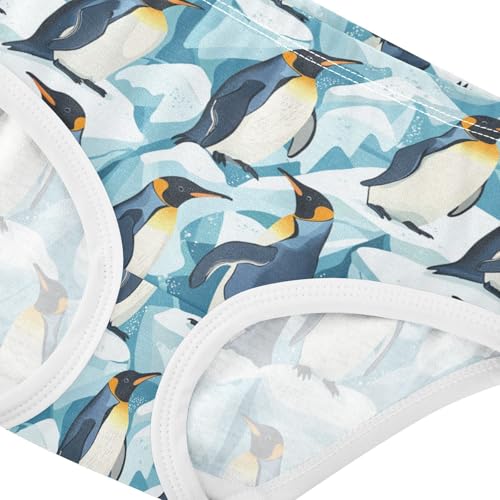 ZZKKO Penguins and Glaciers Girls Underwear Toddler Panties for Girls Comfort Brief Size 8Y3