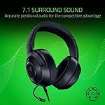 Razer Kraken X Lite Ultralight Gaming Headset: 7.1 Surround Sound Capable - Lightweight Frame - Bendable Cardioid Microphone - for PC, Xbox, PS4, Nintendo Switch - Classic Black