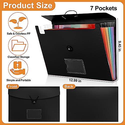 Classeur extensible A4 PerKoop lot de 6 trieurs à 7 poches pour documents - 2